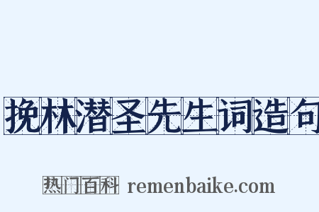 挽林潜圣先生词造句是什么意思的图片